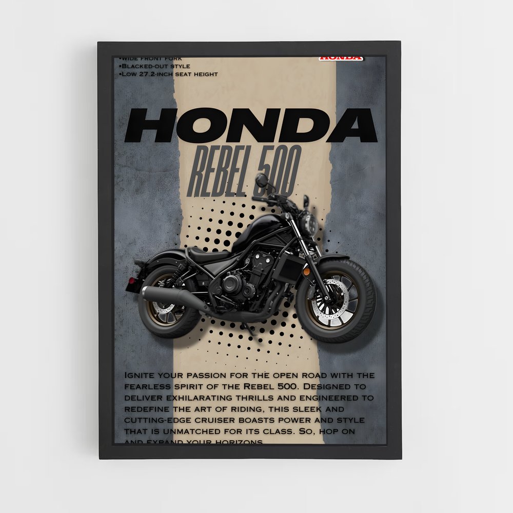 Poster Aventurier Audacieux – affiche Honda Moto (vue 2)